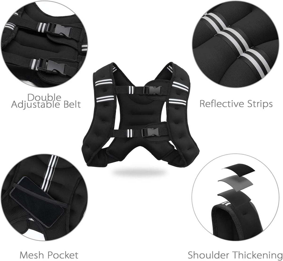 Versatile Weighted Vest for Men & Women - Choose 11Lbs or 18Lbs for Ultimate Rucking Performance
