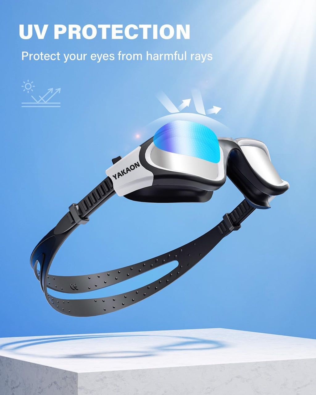 Premium Polarized Swimming Goggles for Adults - Anti-Fog, UV400 Protection, Leak-Proof Design