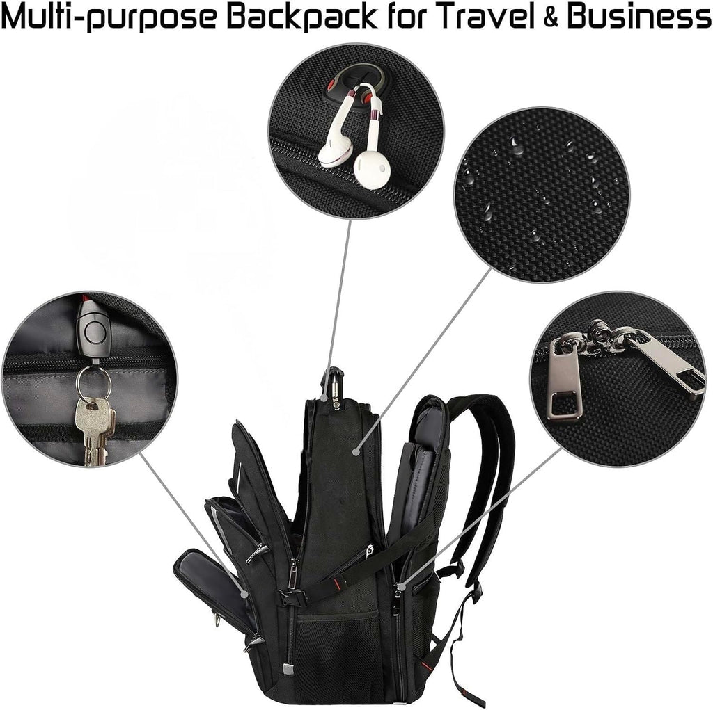 Extra Large 18.4" Laptop Backpack for Men - 55L-60L Travel & Work Companion