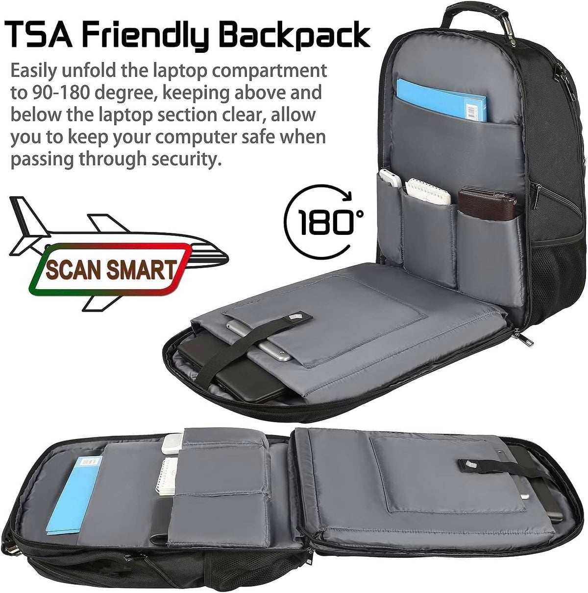 Extra Large 18.4" Laptop Backpack for Men - 55L-60L Travel & Work Companion