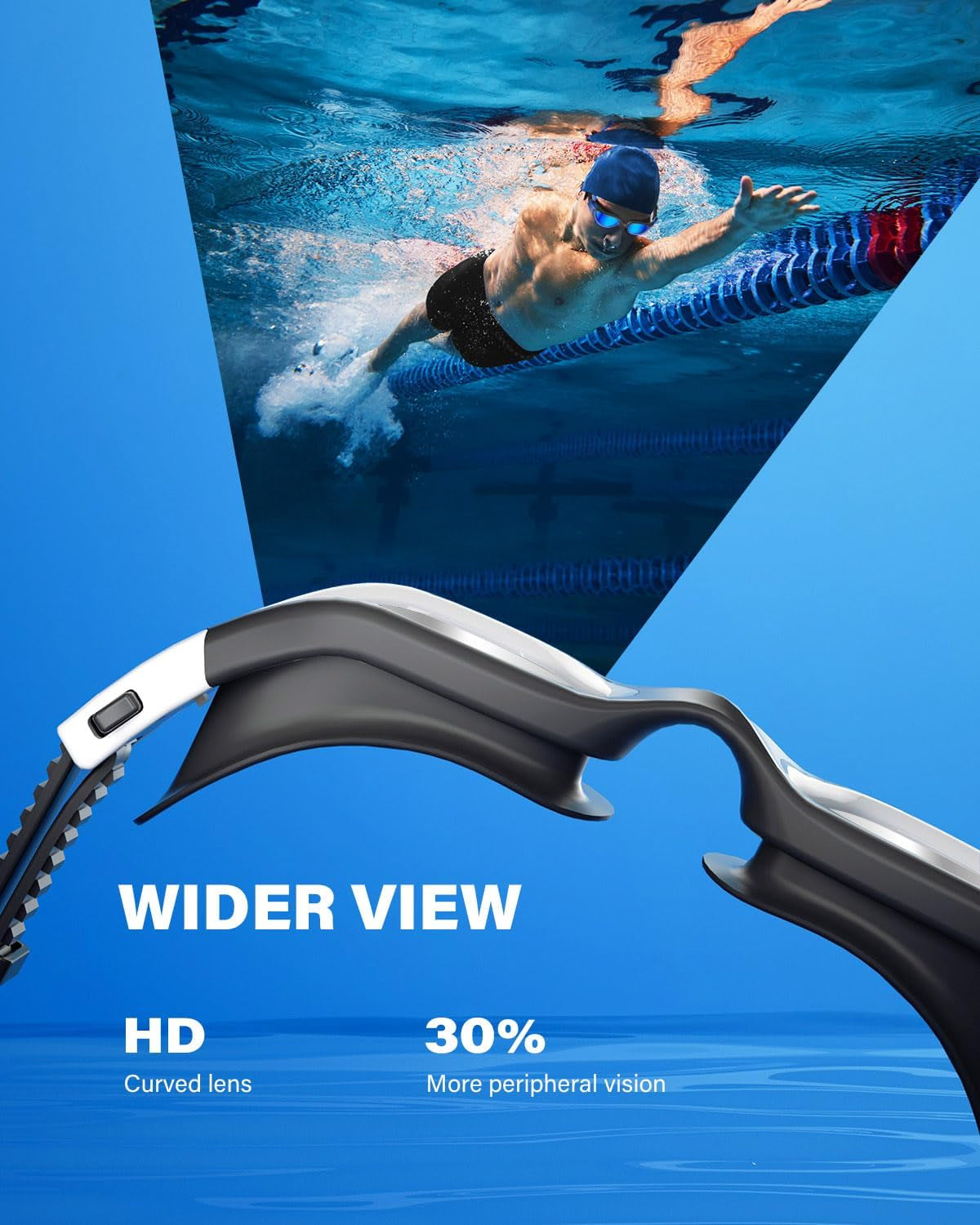 Premium Polarized Swimming Goggles for Adults - Anti-Fog, UV400 Protection, Leak-Proof Design