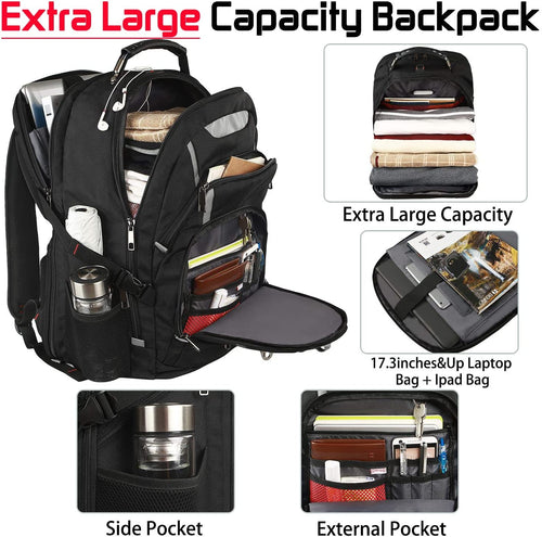Extra Large 18.4" Laptop Backpack for Men - 55L-60L Travel & Work Companion