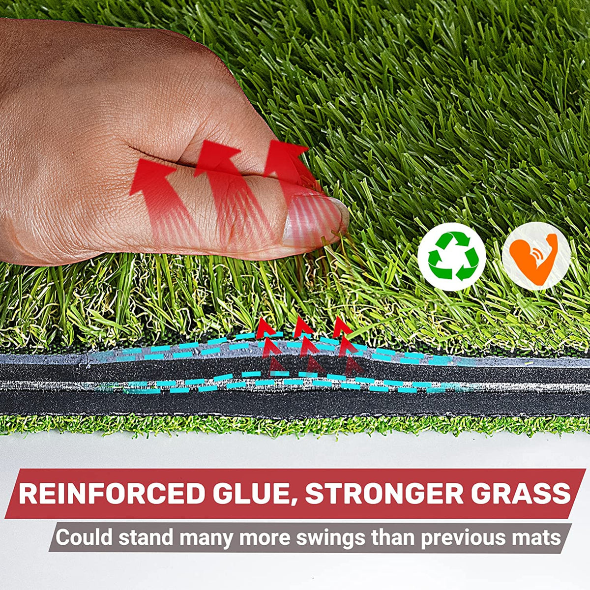 Premium Foldable Heavy-Duty Golf Hitting Mat with 10mm EVA Backing - Perfect for Indoor/Outdoor Swing & Chipping - Ideal Golf Gift for Men & Women